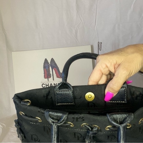 Dooney & Bourke Black Canvas Satchel - Picture 10 of 13